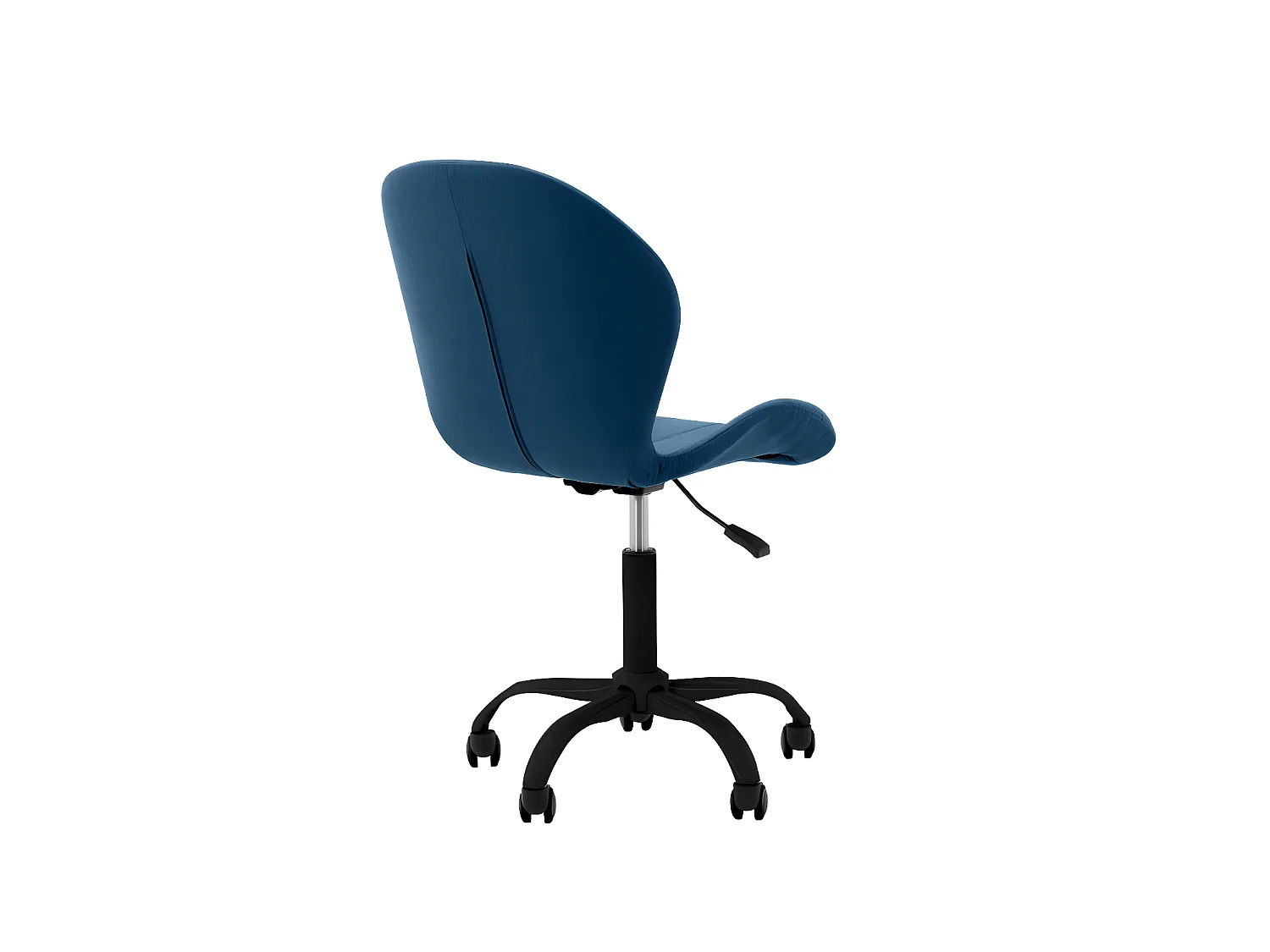 Fauteuil de bureau BILLY avec pieds noirs - Bleu pétrole