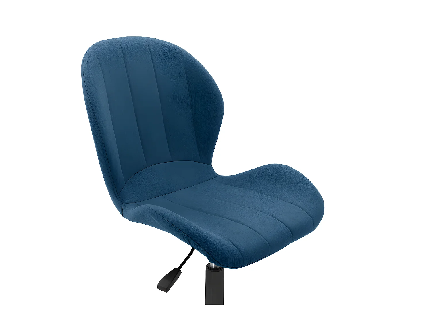 Fauteuil de bureau BILLY avec pieds noirs - Bleu pétrole