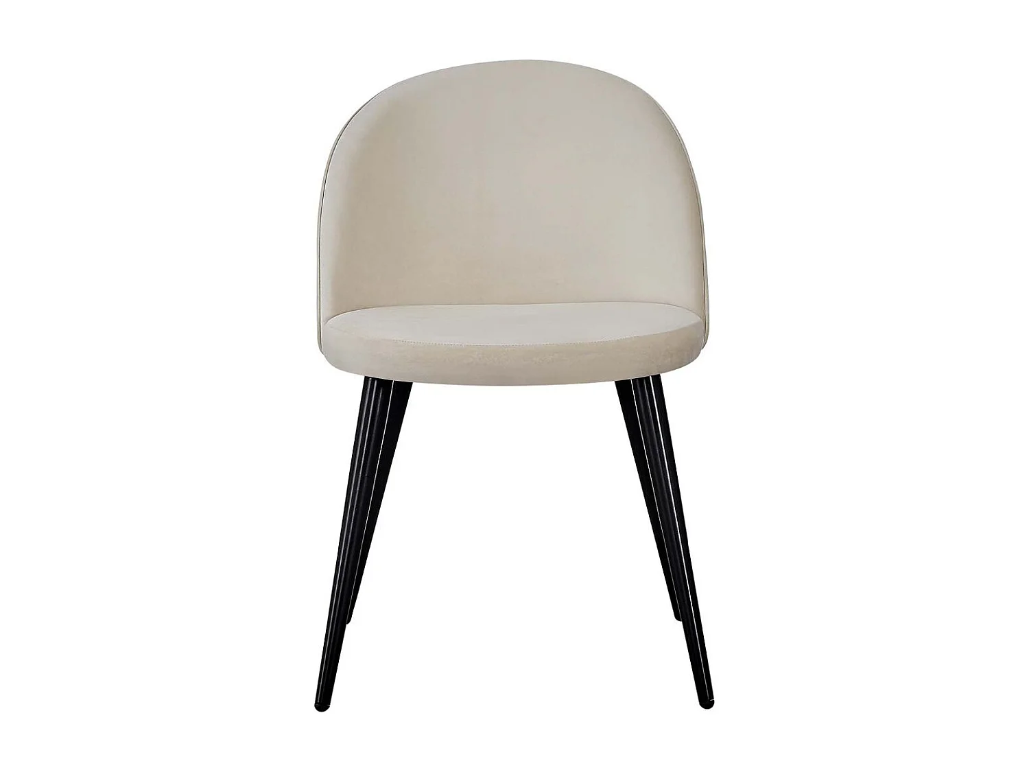 Chaise en velours avec pieds en acier Velvet (Lot de 2) Beige