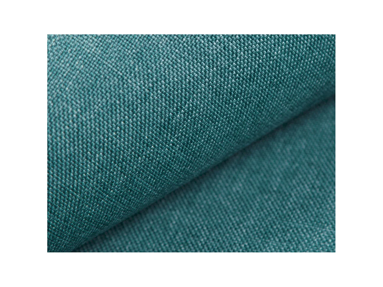 Canapé Convertible 3 places Agathe Couchage Quotidien en Tissu - Bleu canard - Matelas 13cm - Couchage 140 x 190cm - Loungitude