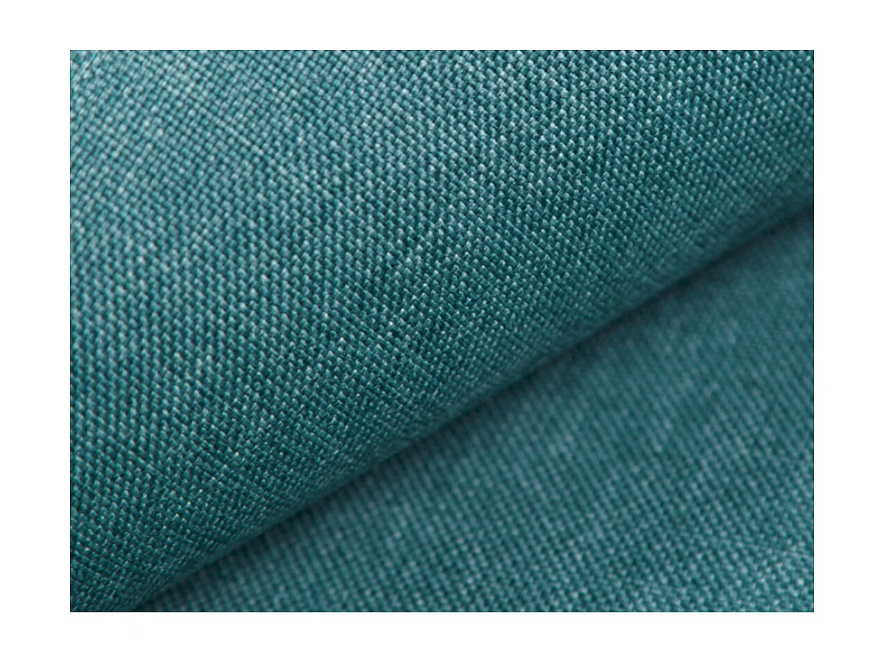 Canapé convertible 3 places Agathe Couchage Quotidien'en Tissu - Bleu canard - Matelas 13cm - Couchage 140 x 190cm - Loungitude