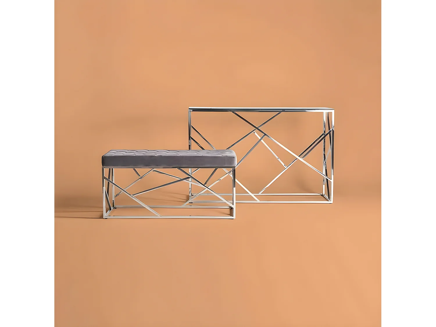 Banqueta  Modelo Manhattan Acabado En Gris De