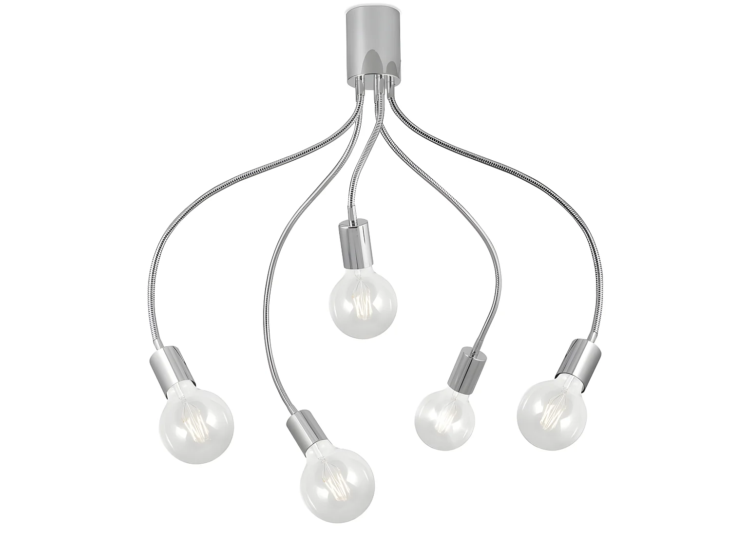 Plafon Cromo Con Bombilla Al Aire Melisa En