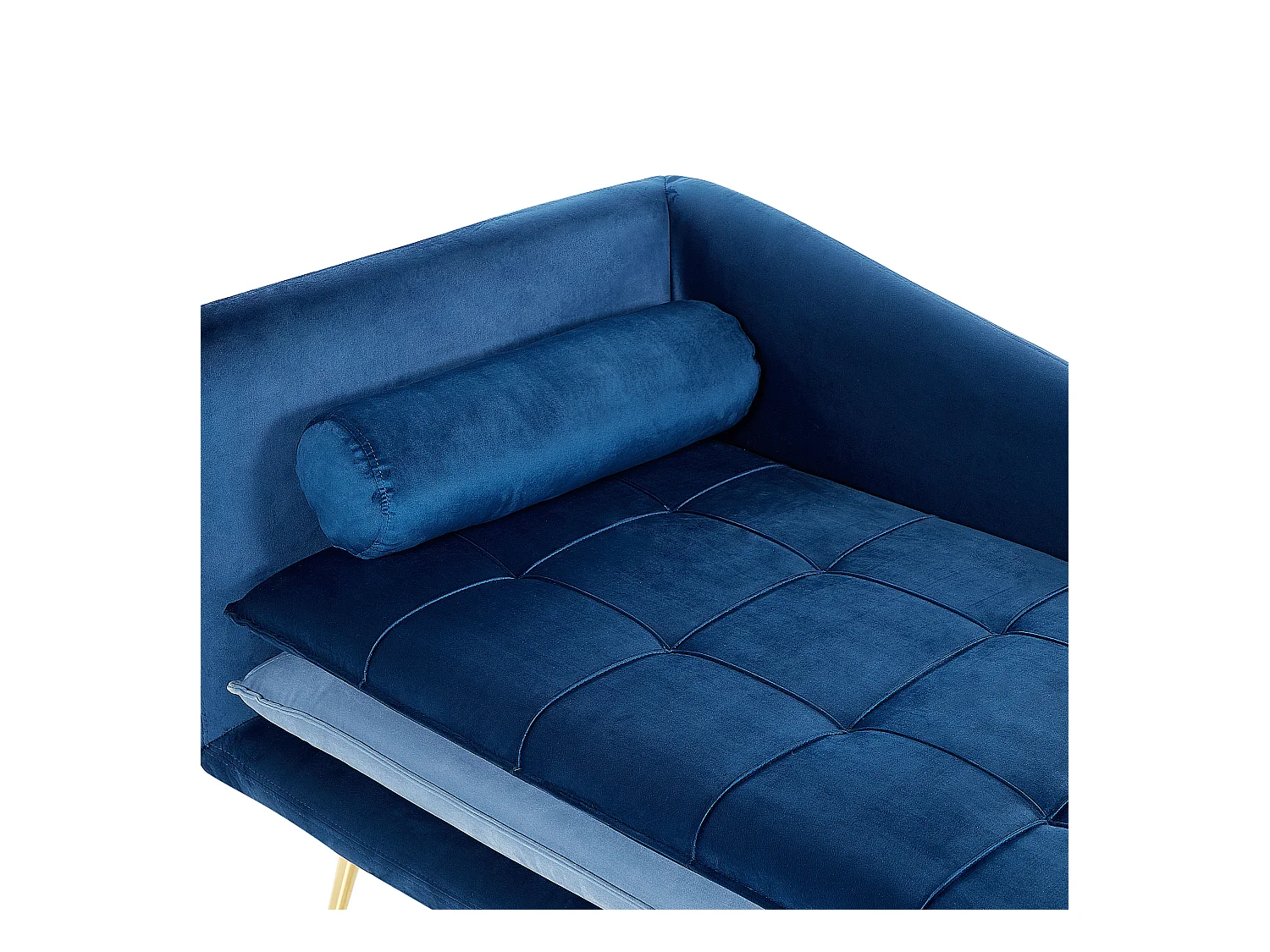 Chaise longue à esquerda GONESSE Veludo Azul