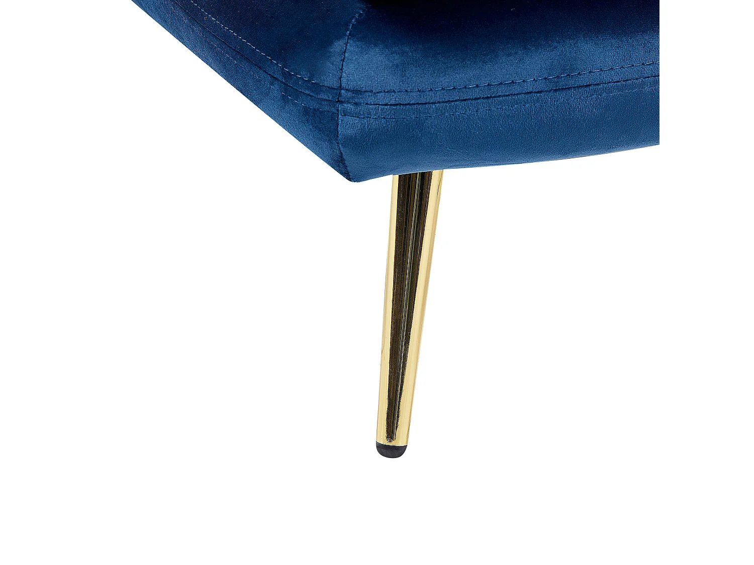 Linkszijdige chaise longue GONESSE Fluweel Blauw