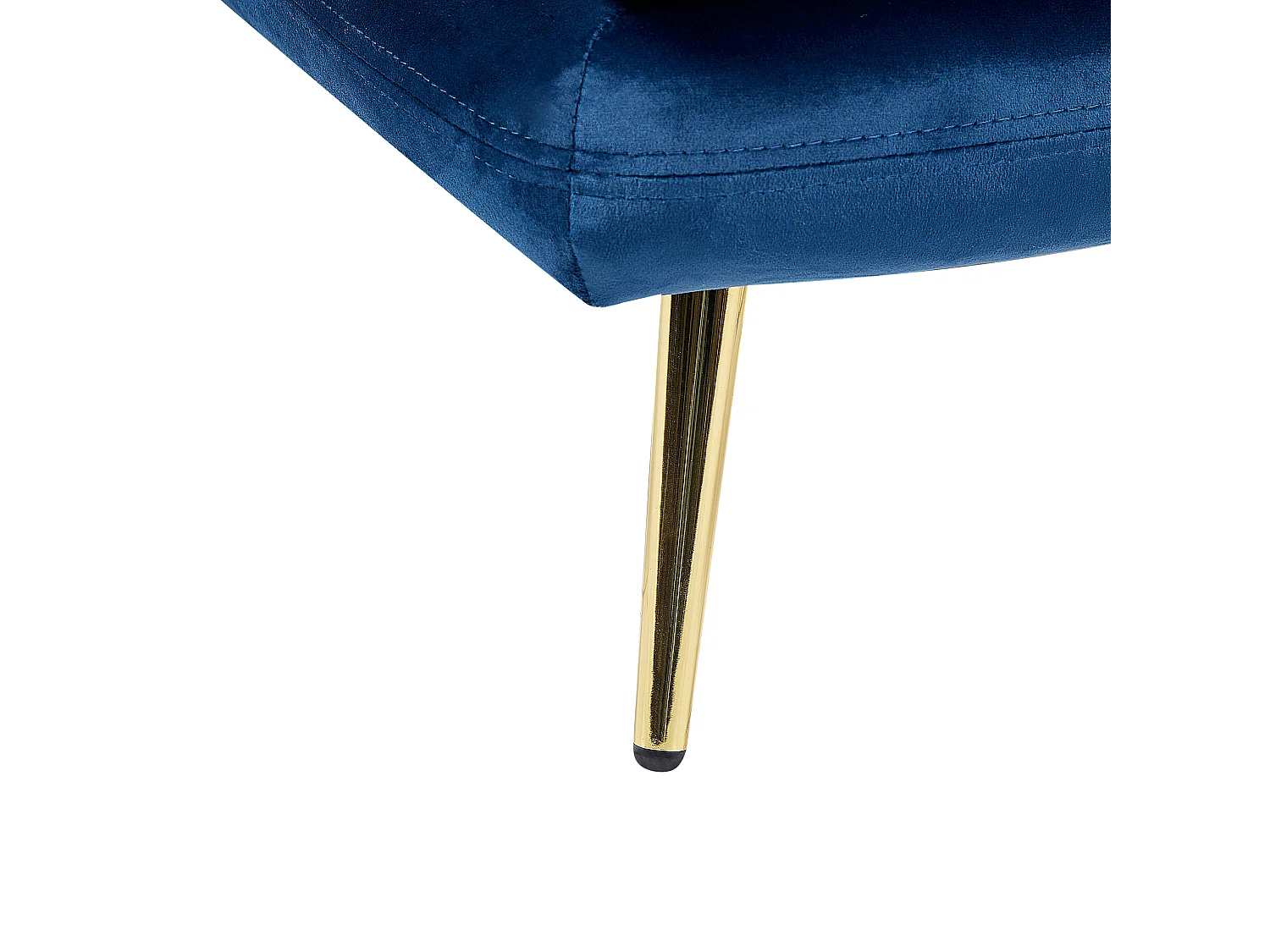 Linkszijdige chaise longue GONESSE Fluweel Blauw