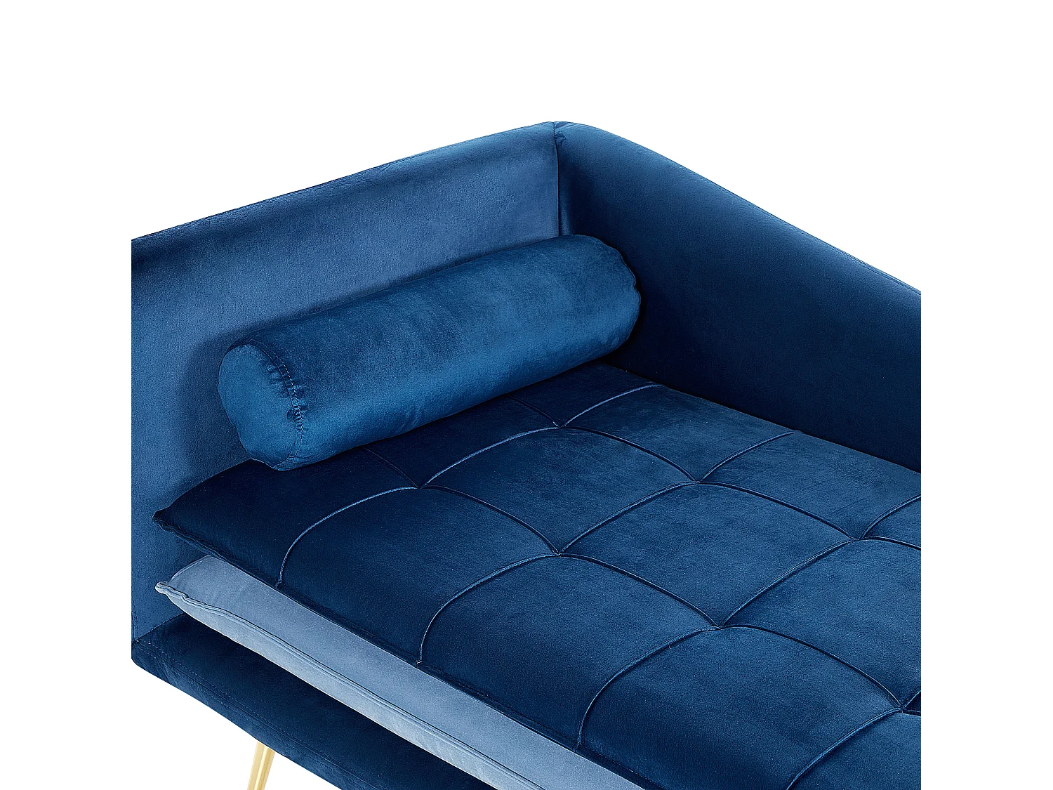 Chaise longue côté gauche GONESSE Velours Bleu
