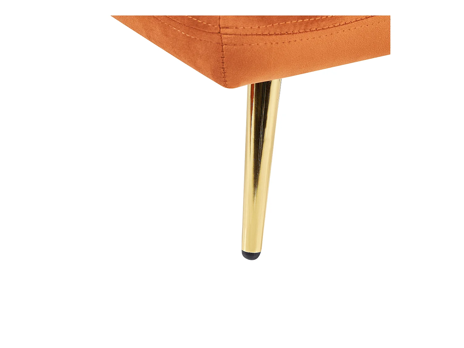 Chaise longue versione sinistra GONESSE Velluto Arancione