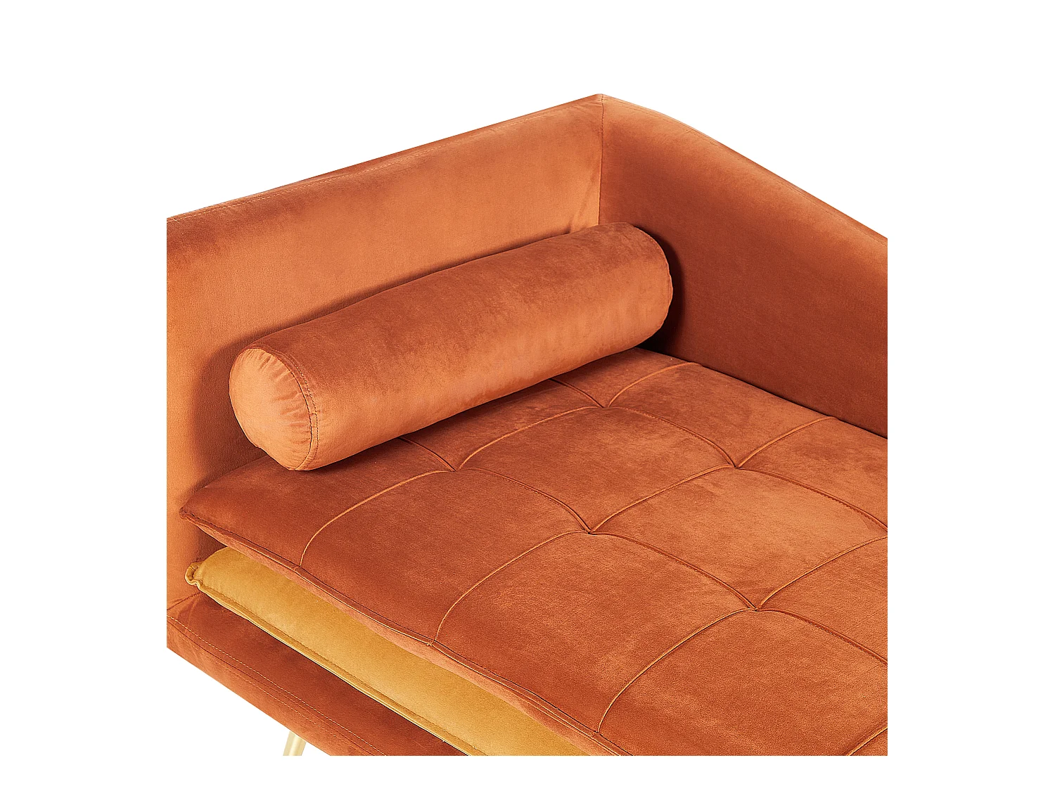 Chaise longue côté droite GONESSE Velours Orange
