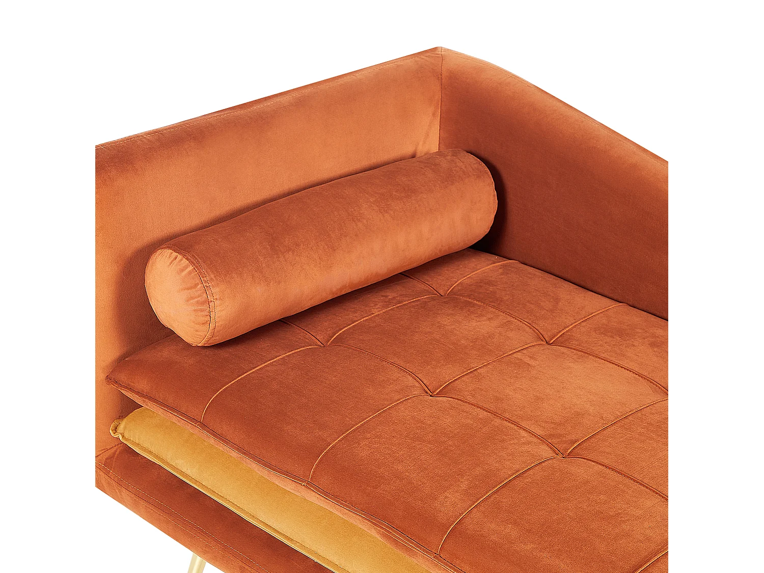 Chaise longue côté droite GONESSE Velours Orange