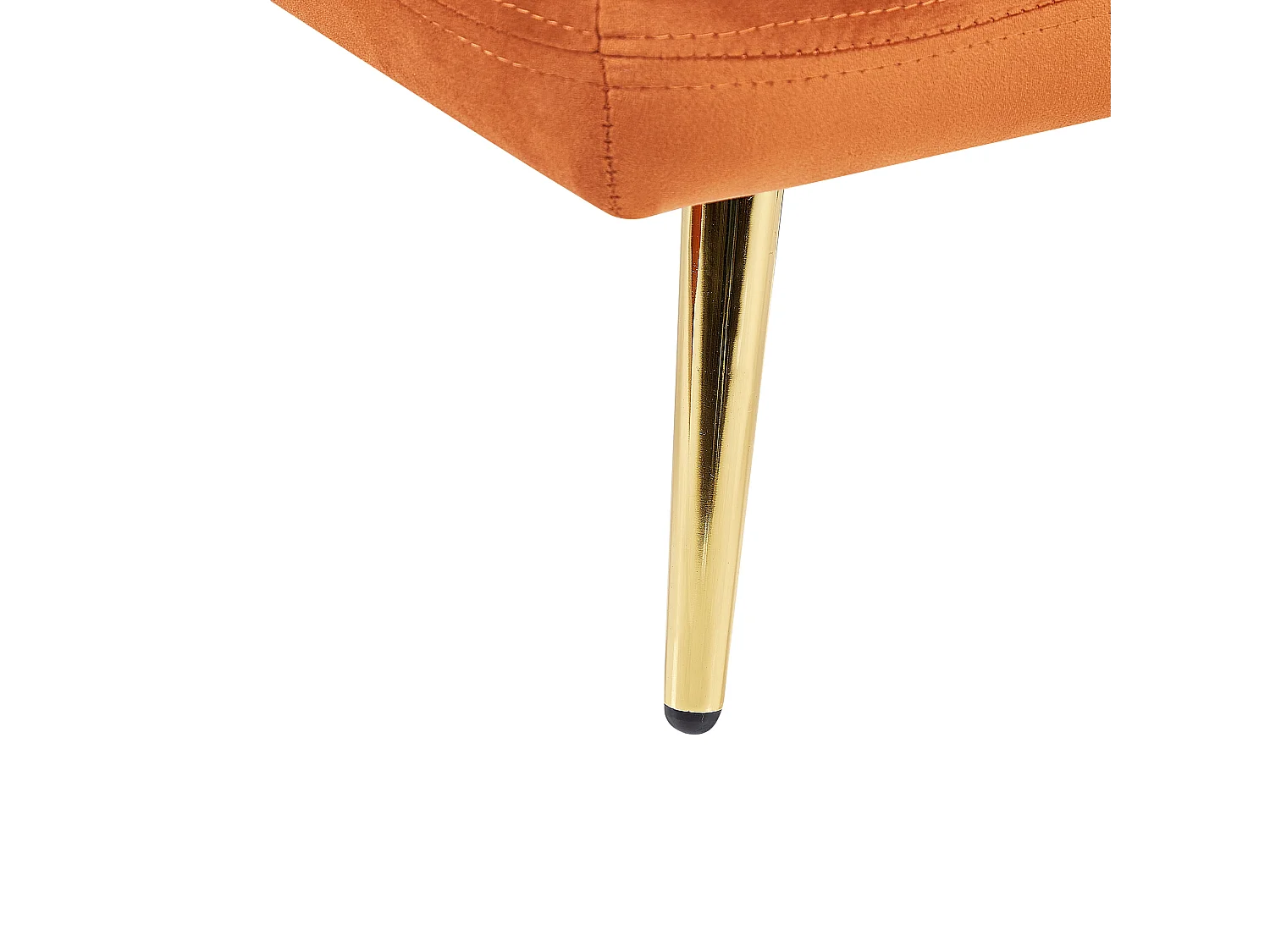 Linkszijdige chaise longue GONESSE Fluweel Oranje