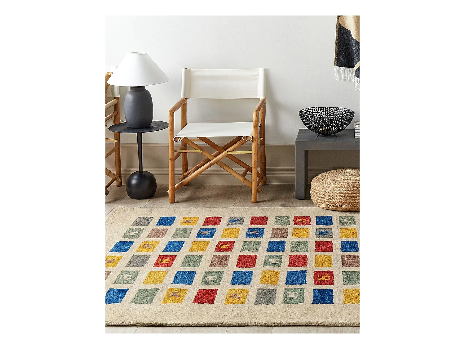 Dywan wełniany gabbeh 160 x 230 cm wielokolorowy MURATLI