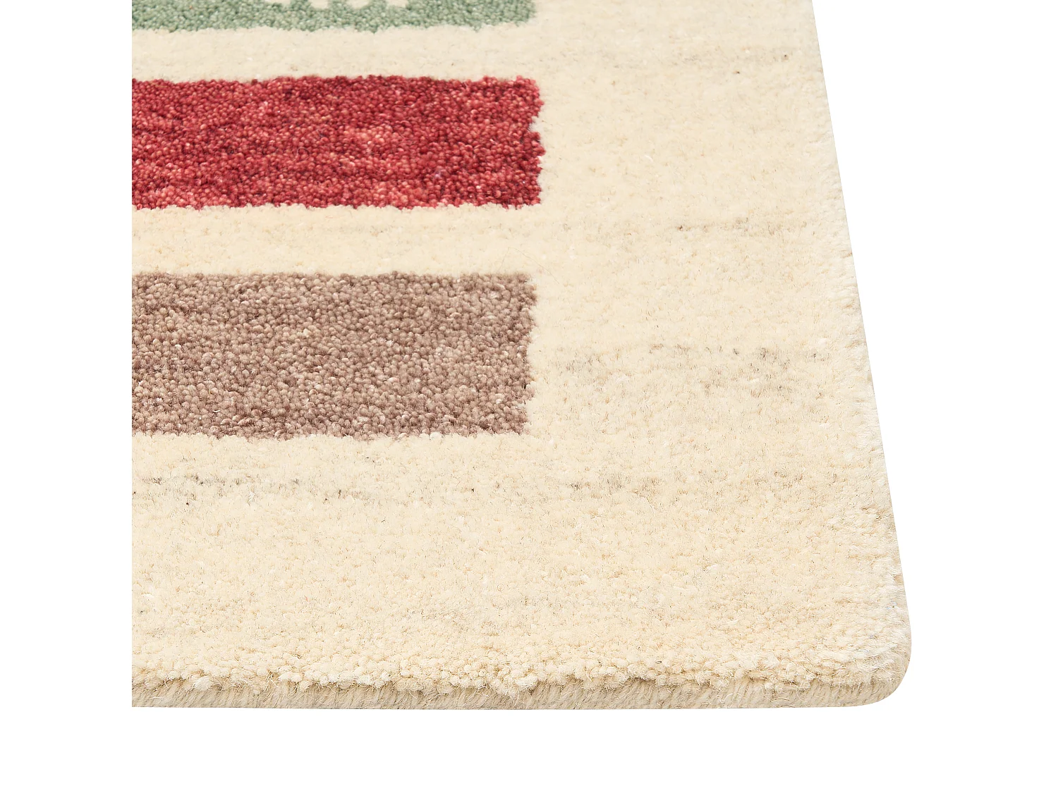 Gabbeh Teppich beige / bunt 160 x 230 cm Hochflor mit Muster weich handgetuftet Muratli