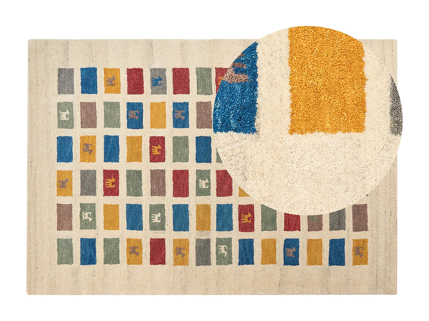 Vloerkleed gabbeh meerkleurig 160 x 230 cm MURATLI