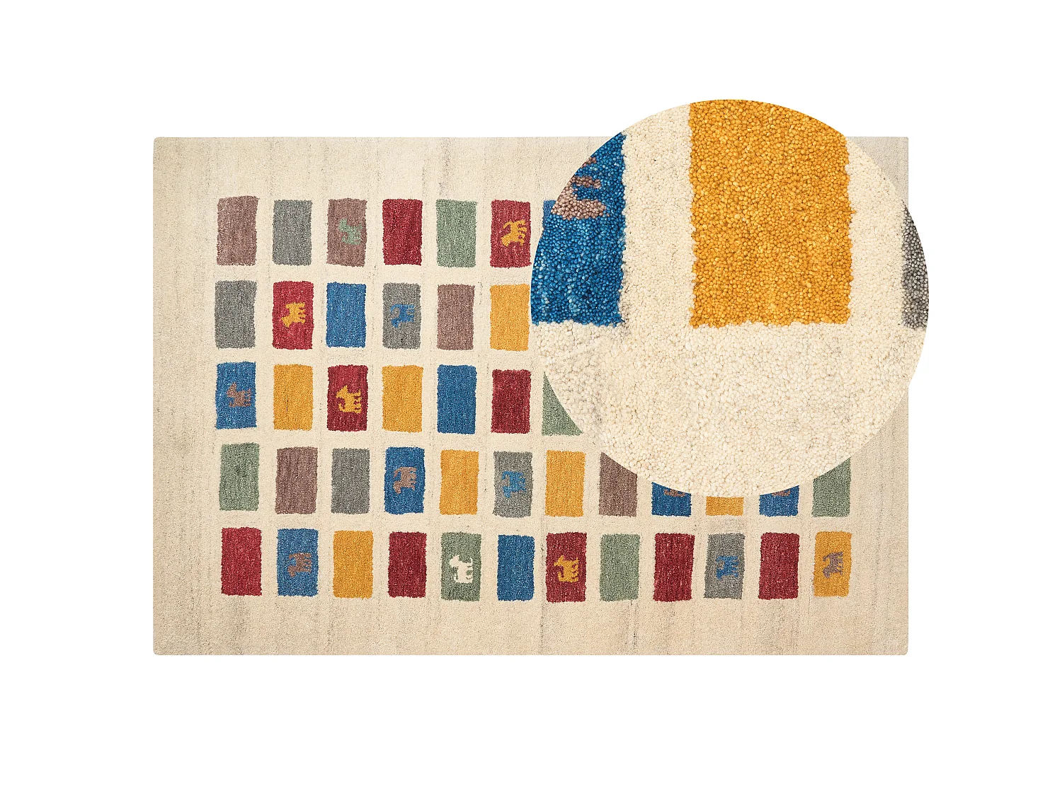 Tapis MURATLI Multicolore 140 x 200 cm Laine Tapis persan