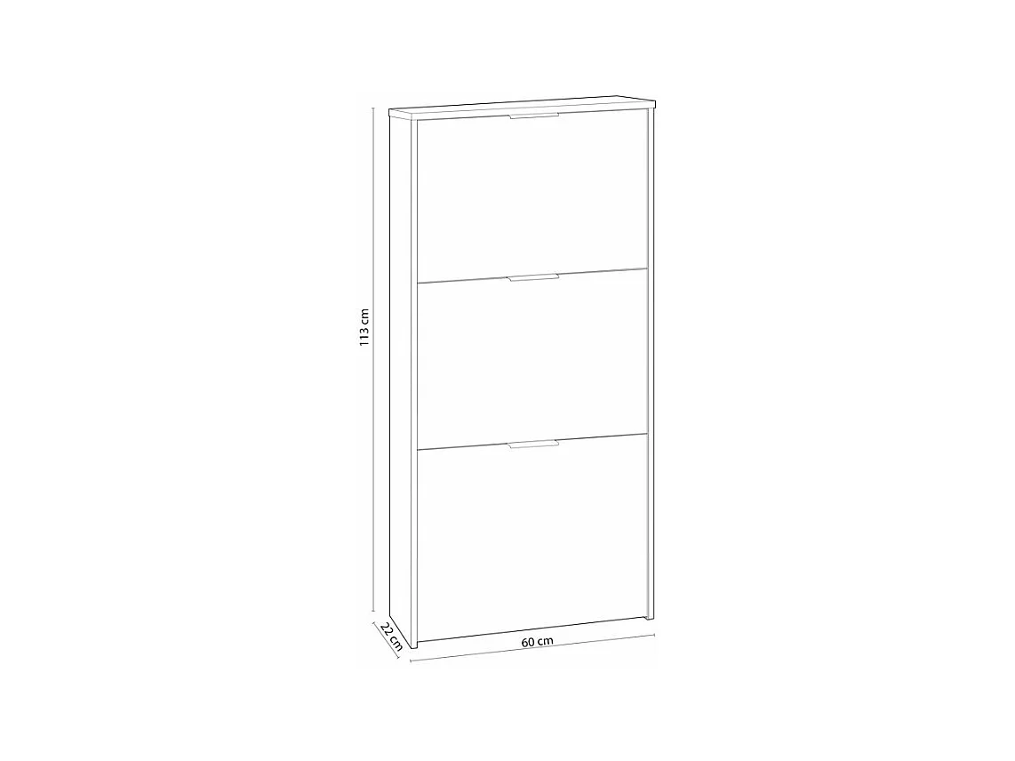 Schuhschrank 3 Klappen Zapateros - L60 cm