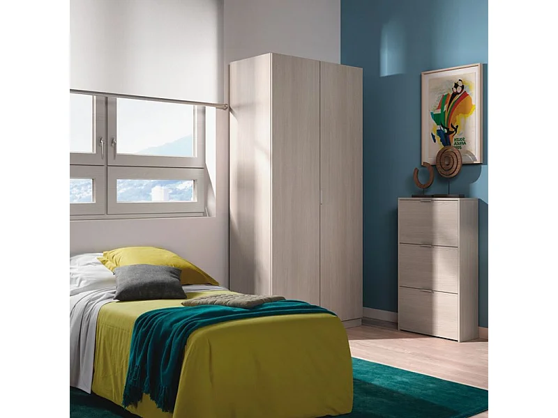 Meuble à chaussures NOLAN 3 abattants (18 Paires) L60cm x H113cm - Bois