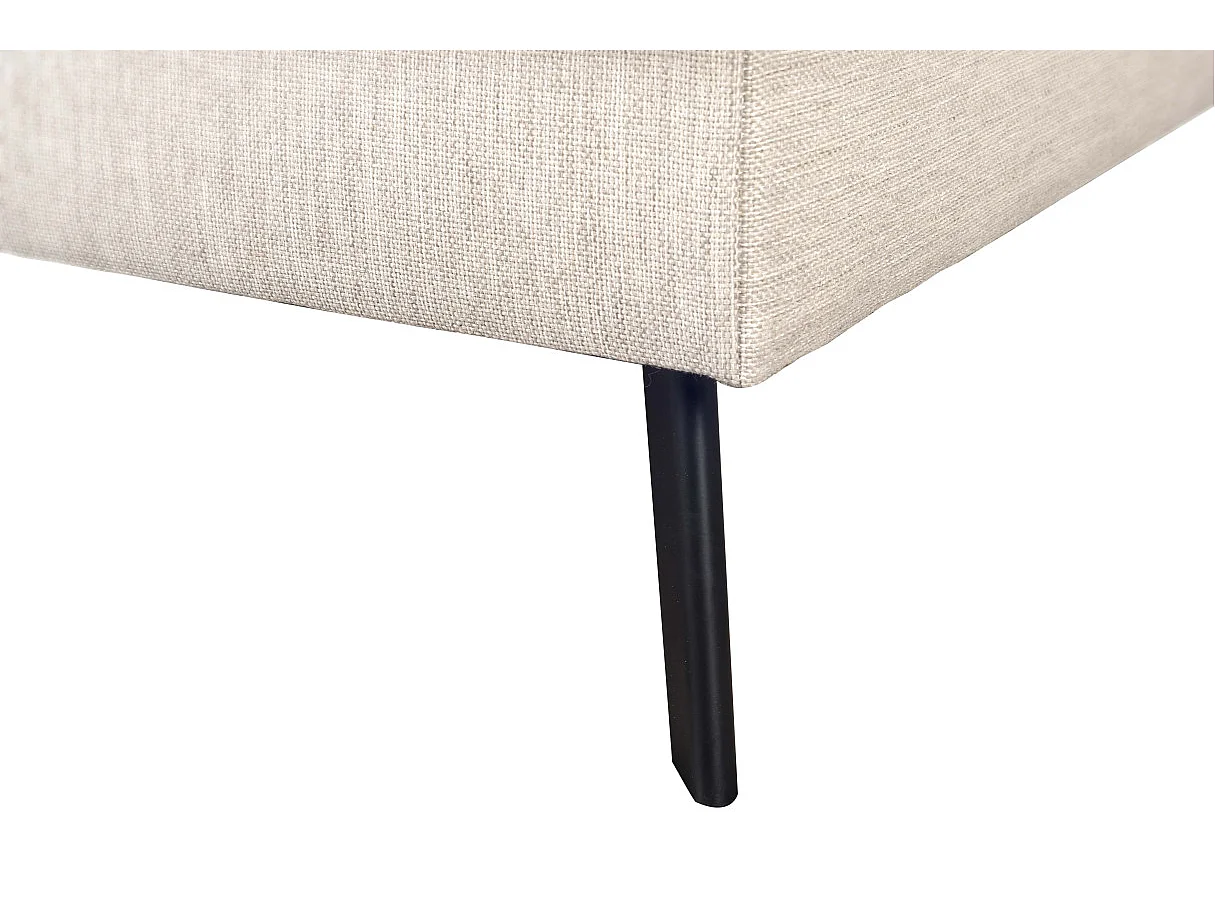 Canapé d'angle gauche 4 places India convertible 2 coffres en tissu - Beige - L304 x 212 x 86cm - Loungitude
