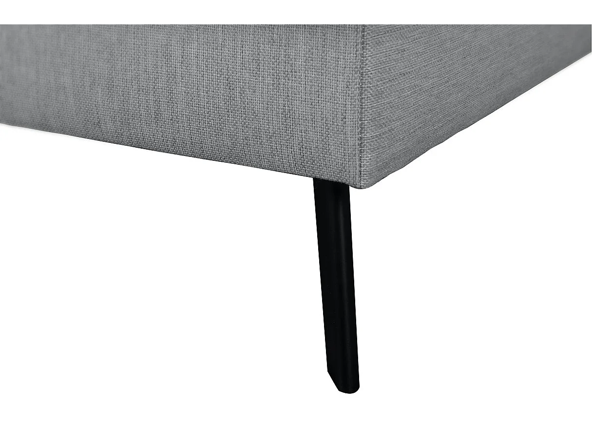 Canapé d'angle gauche 4 places India convertible 2 coffres en tissu - Gris clair - L304 x 212 x 86cm - Loungitude