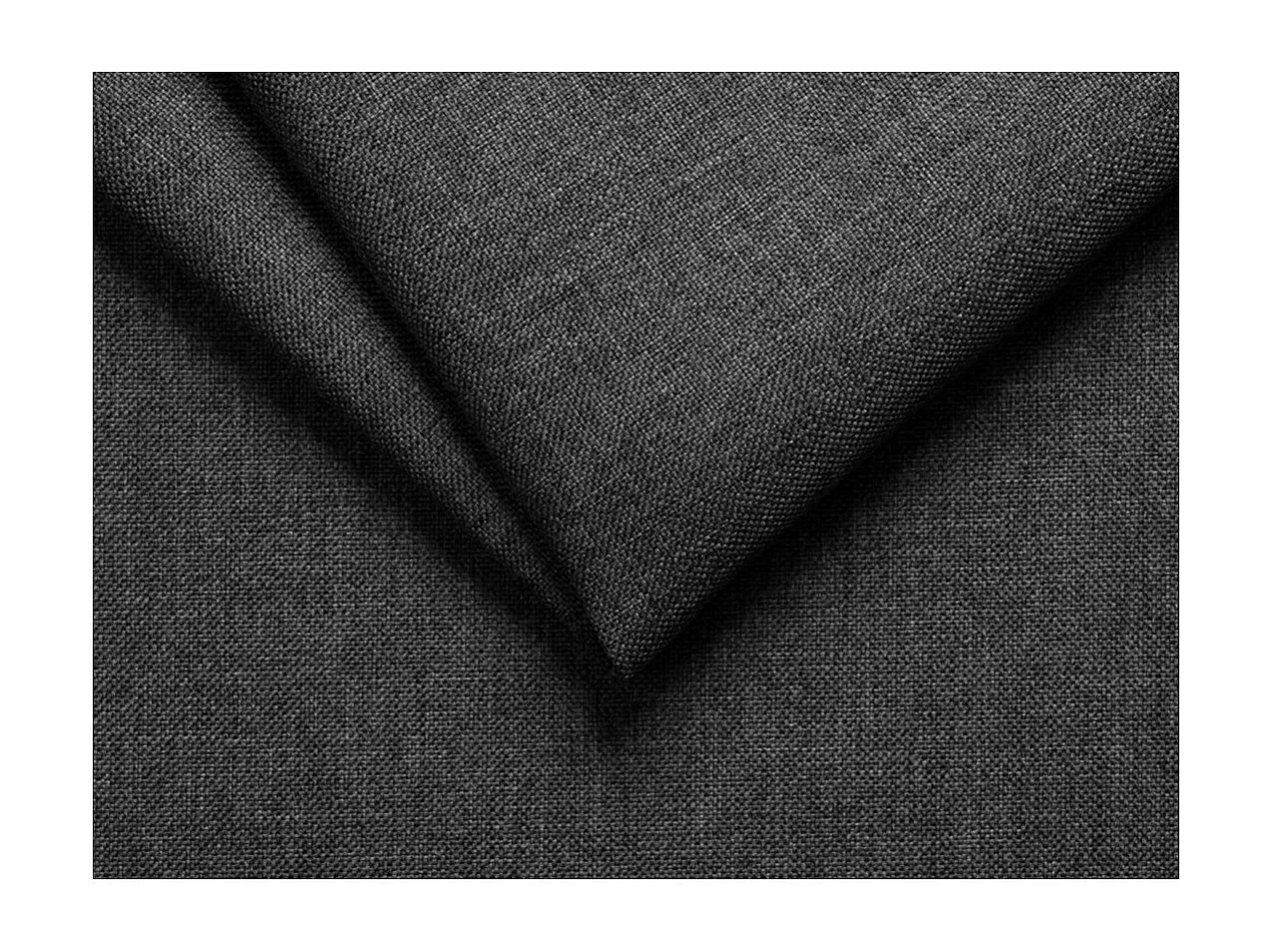 Canapé d'angle droit 5 places Rio convertible avec coffre en tissu et simili - Gris/Noir - L271 x P192 x H70cm - Loungitude