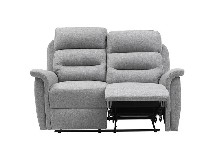 Canapé de Relaxation 2 places en Tissu Gris Léon - Gris clair - Loungitude