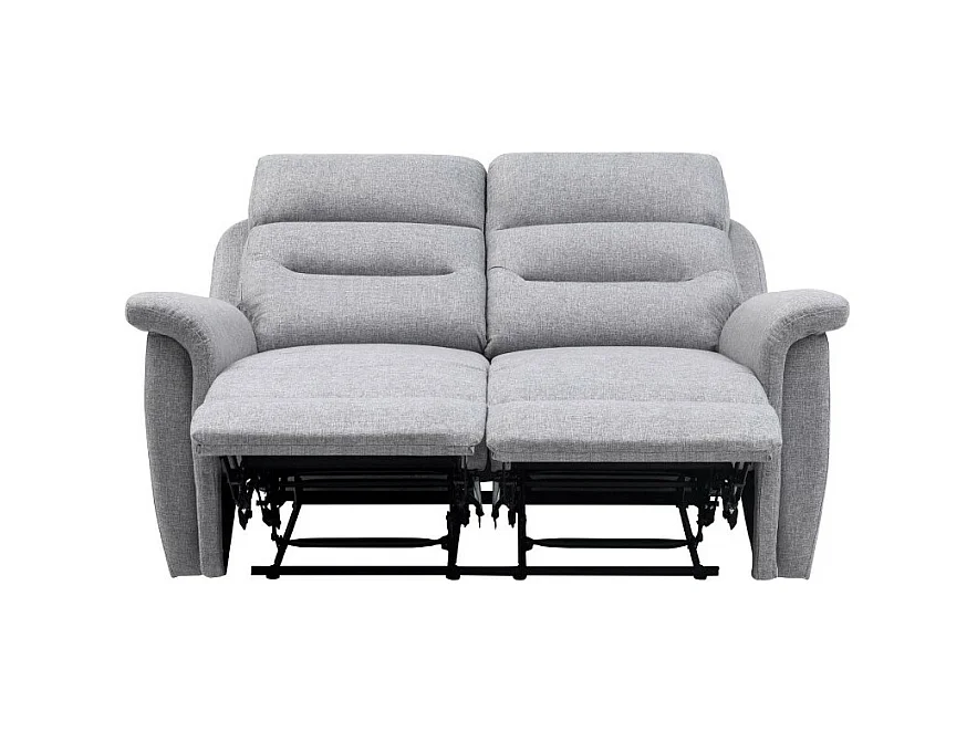 Canapé de Relaxation 2 places en Tissu Gris Léon - Gris clair - Loungitude