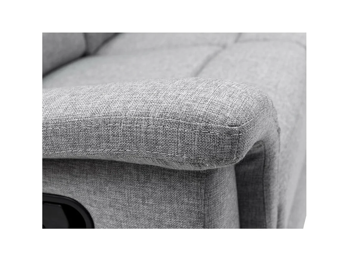 Canapé de Relaxation 2 places en Tissu Gris Léon - Gris clair - Loungitude