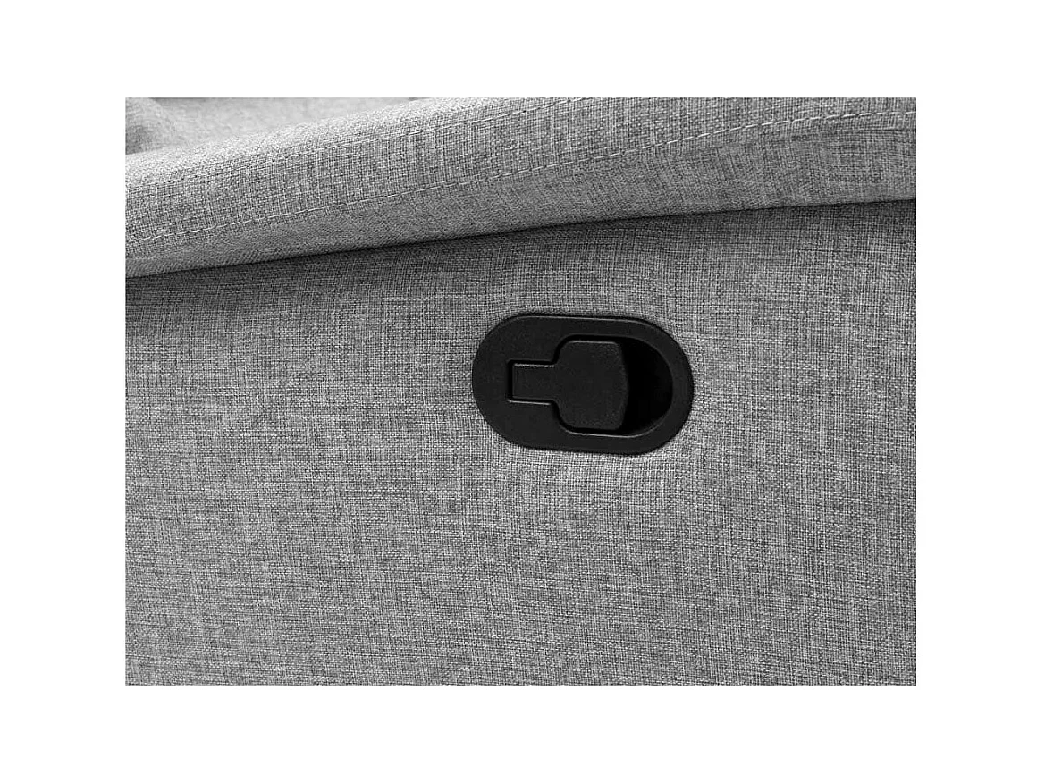 Canapé de Relaxation 2 places en Tissu Gris Léon - Gris clair - Loungitude