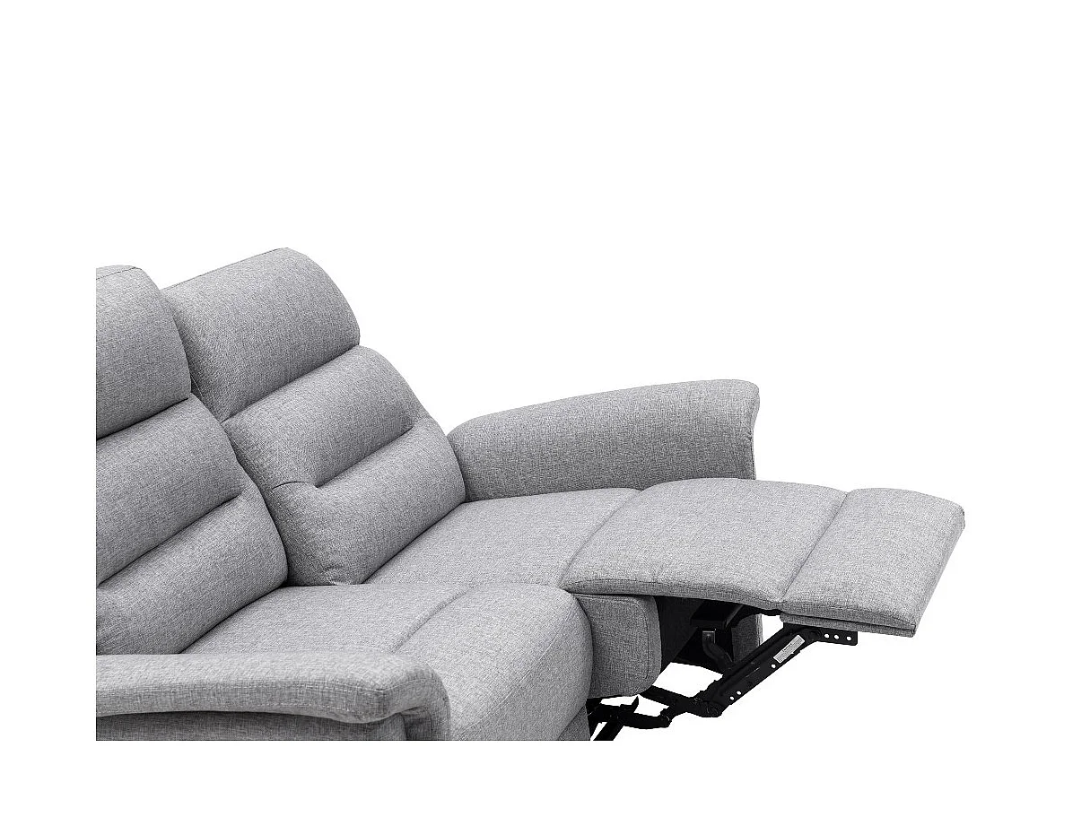 Canapé de Relaxation 2 places en Tissu Gris Léon - Gris clair - Loungitude