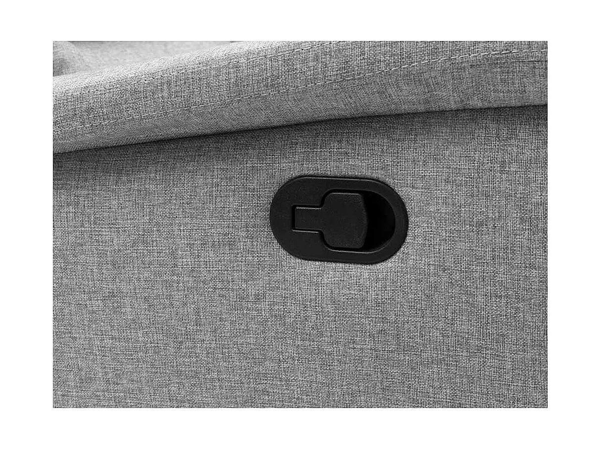 Canapé de Relaxation 2 places en Tissu Gris Léon - Gris clair - Loungitude