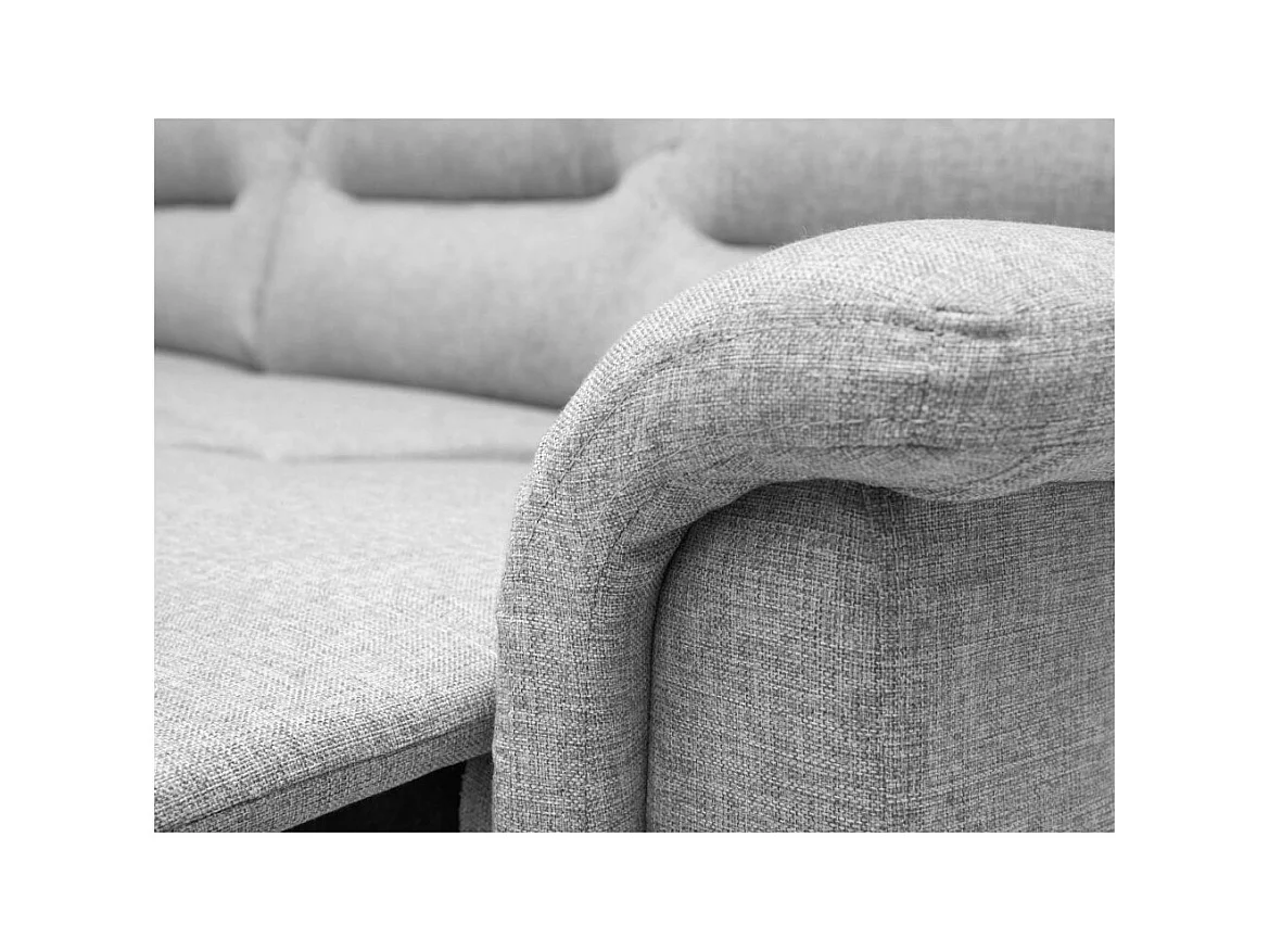 Canapé de Relaxation 3 places en Tissu Gris Léon - Gris clair - L191 x 94 x 100cm - Loungitude