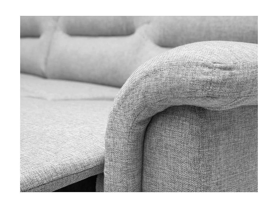 Canapé de Relaxation 3 places en Tissu Gris Léon - Gris clair - L191 x 94 x 100cm - Loungitude