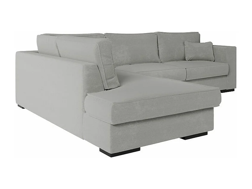 Canapé d'angle gauche XXL 6 places Belami en tissu - Gris clair - L303 x 228 x 86cm - Loungitude