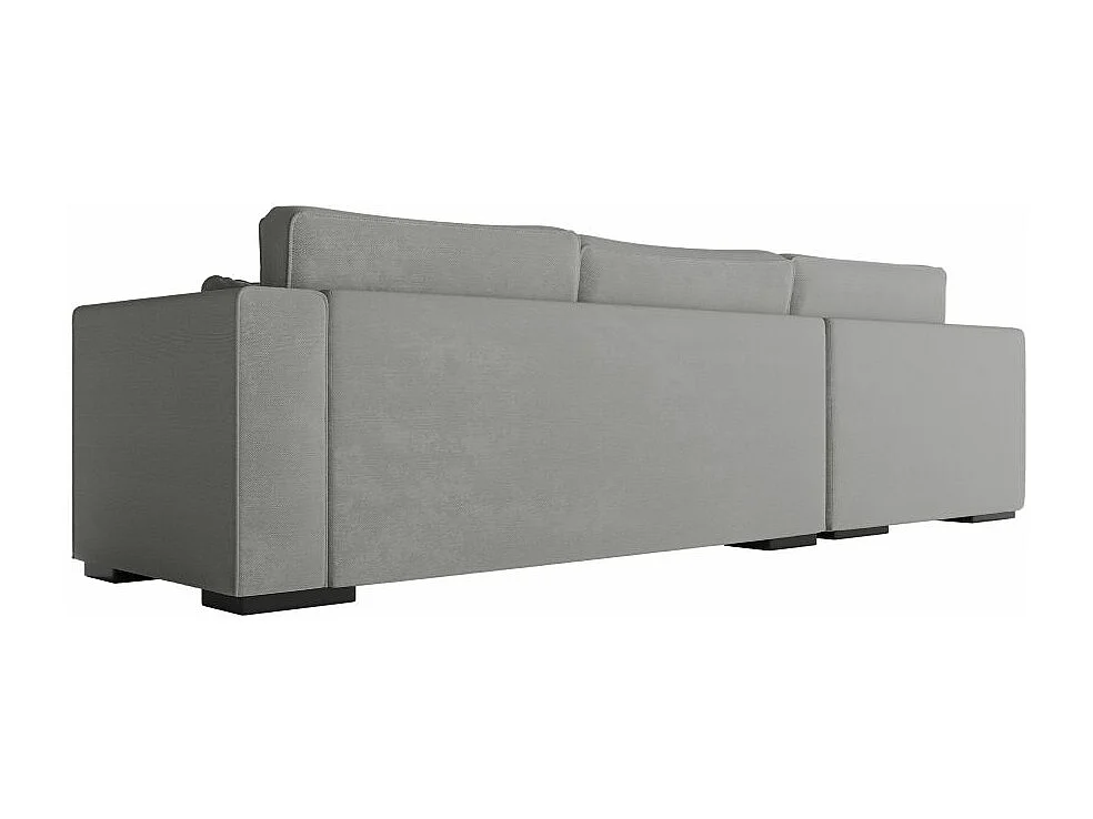 Canapé d'angle gauche XXL 6 places Belami en tissu - Gris clair - L303 x 228 x 86cm - Loungitude