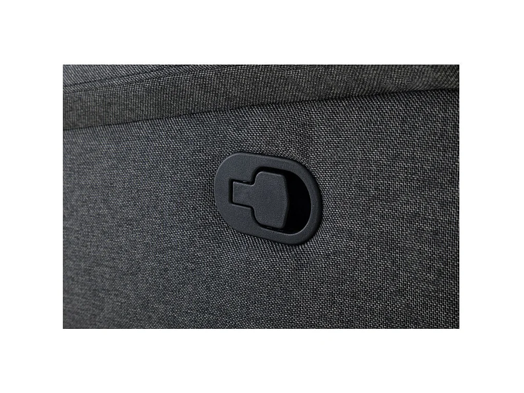 Canapé de Relaxation 3 places en Tissu Gris Léon - Gris anthracite - L191 x 94 x 100cm - Loungitude