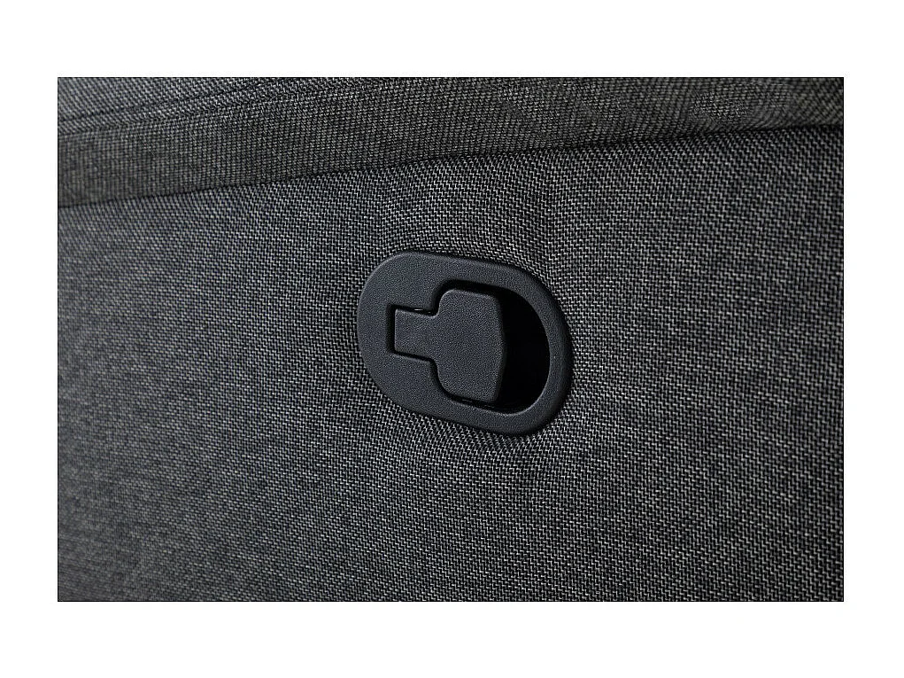 Canapé de Relaxation 3 places en Tissu Gris Léon - Gris anthracite - L191 x 94 x 100cm - Loungitude