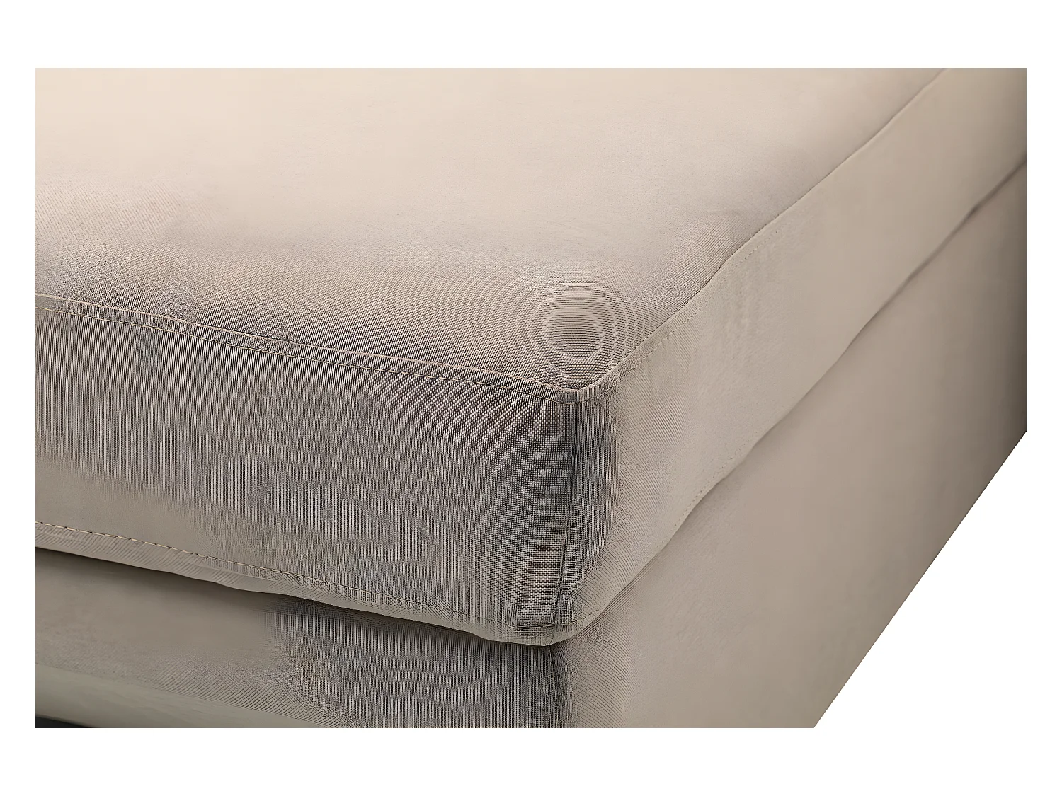 Canapé d'angle Panoramique Maia Convertible en Tissu - Angle Gauche, Beige - L330 x P188 x H90cm - Loungitude