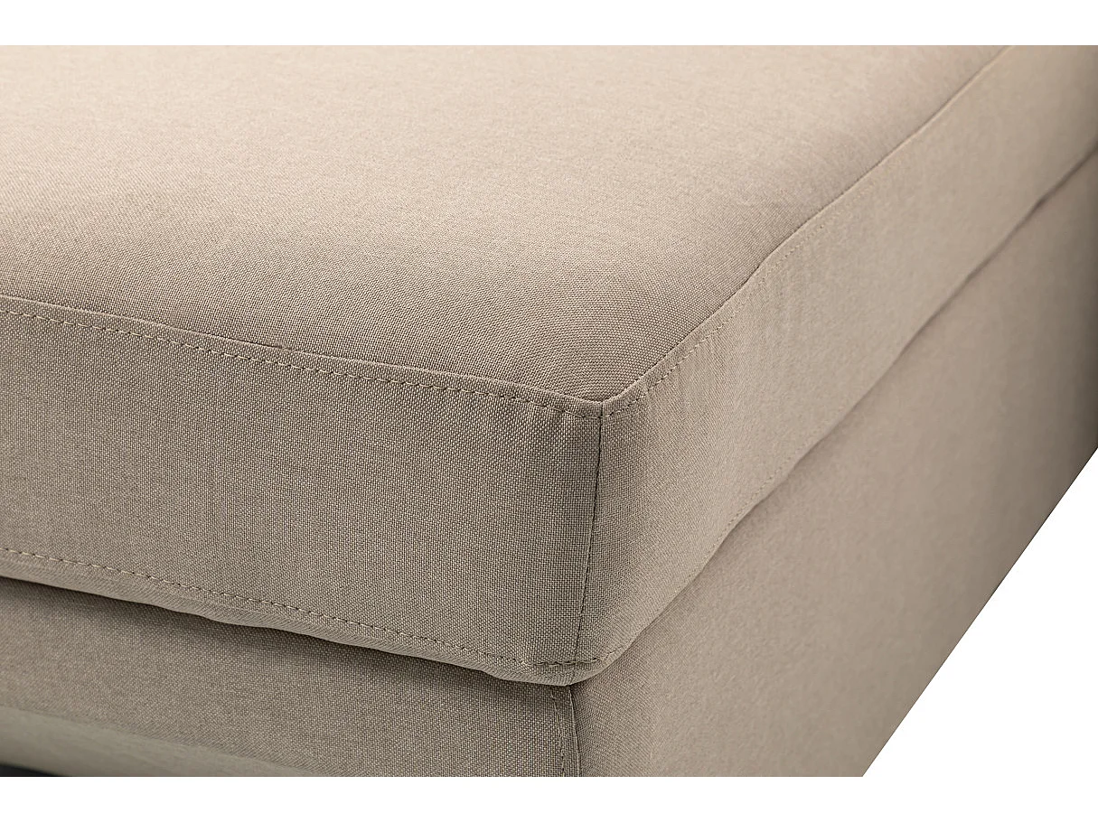 Canapé d'angle Panoramique Maia Convertible en Tissu - Angle Gauche, Beige - L330 x P188 x H90cm - Loungitude