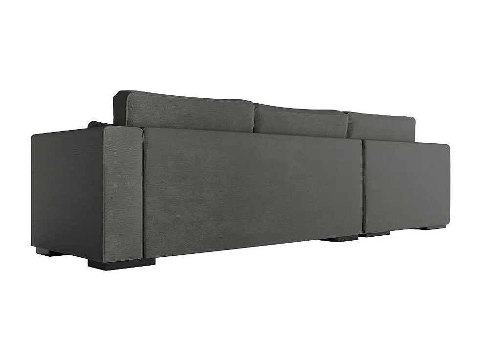 Canapé d'angle gauche XXL 6 places Belami en tissu - Gris anthracite - L303 x 228 x 86cm - Loungitude