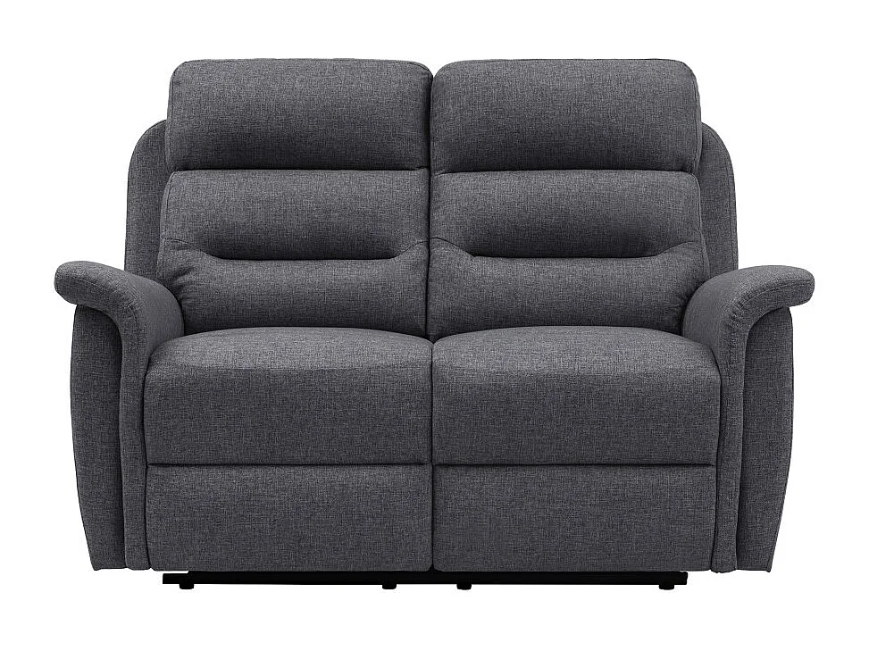 Canapé de Relaxation 2 places en Tissu Gris Léon - Gris anthracite - L140 x 94 x 100cm - Loungitude