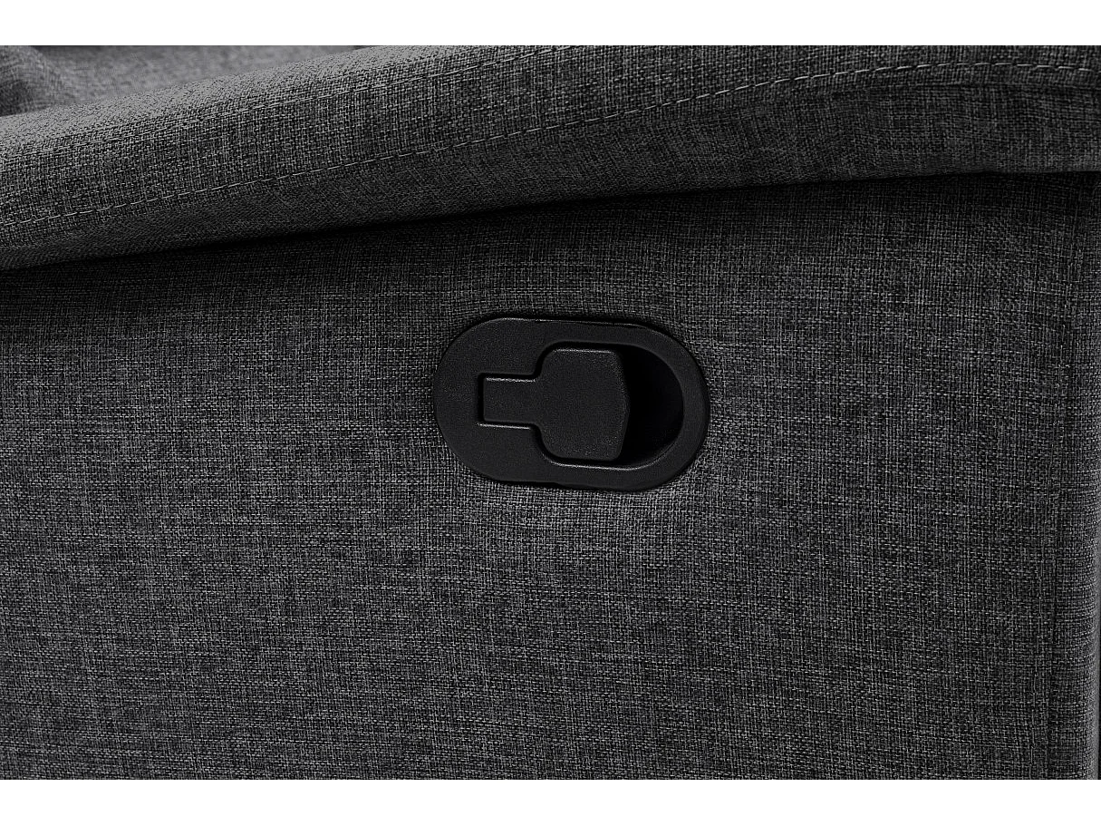 Canapé de Relaxation 2 places en Tissu Gris Léon - Gris anthracite - L140 x 94 x 100cm - Loungitude