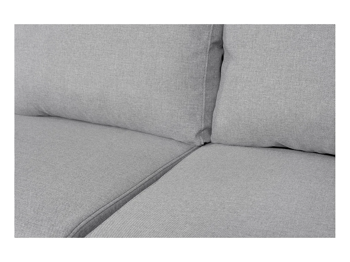 Canapé d'angle panoramique Oslo convertible avec coffres et poufs à gauche - Tissu - Gris clair - L311 x P146 x H81cm - Loungitude