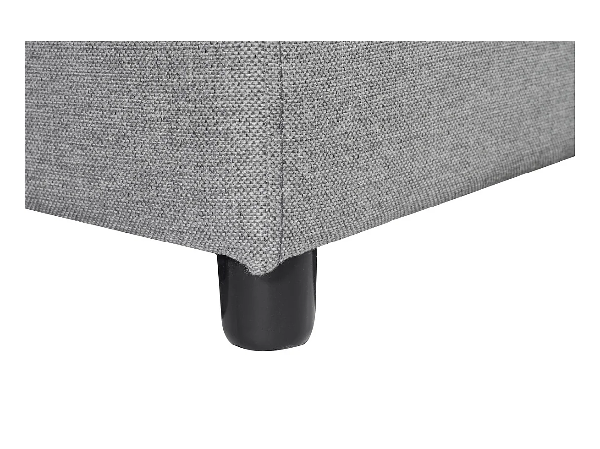 Canapé d'angle panoramique Oslo convertible avec coffres et poufs à gauche - Tissu - Gris clair - L311 x P146 x H81cm - Loungitude