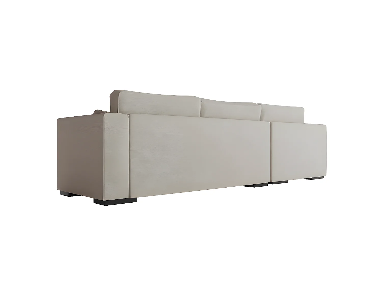 Canapé d'angle gauche XXL 6 places Belami en tissu - Beige - L303 x 228 x 86cm - Loungitude