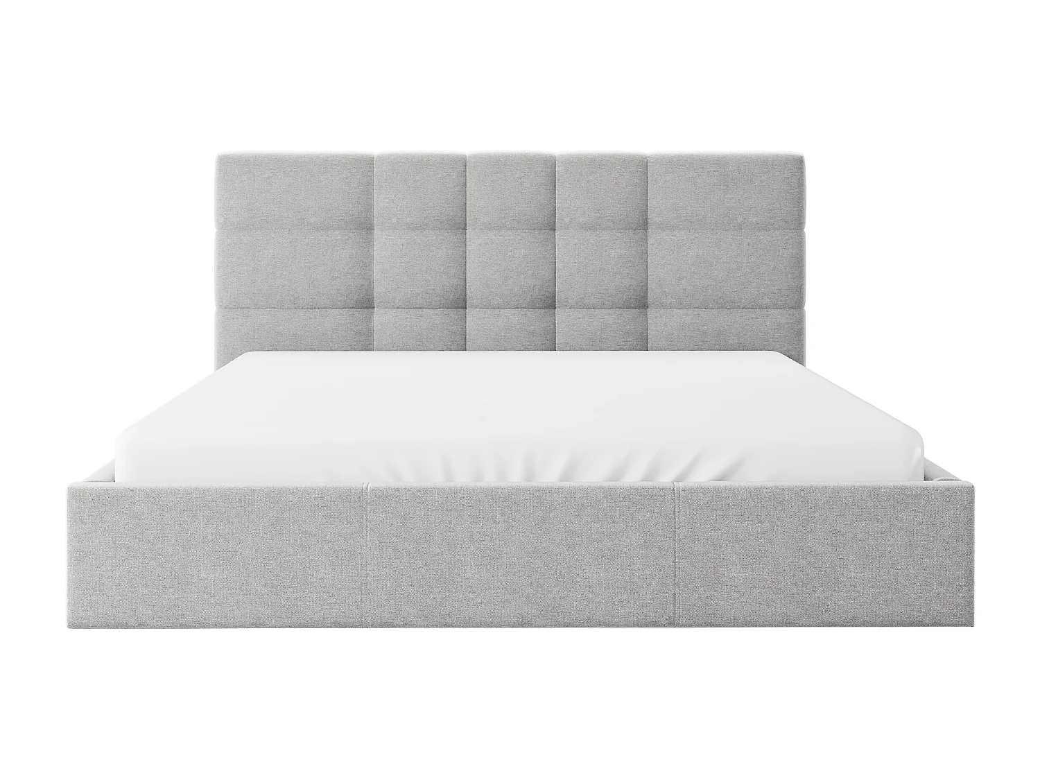 Letto con Contenitore 140 x 190 cm in Tessuto Grigio - ELIAVA di Pascal Morabito