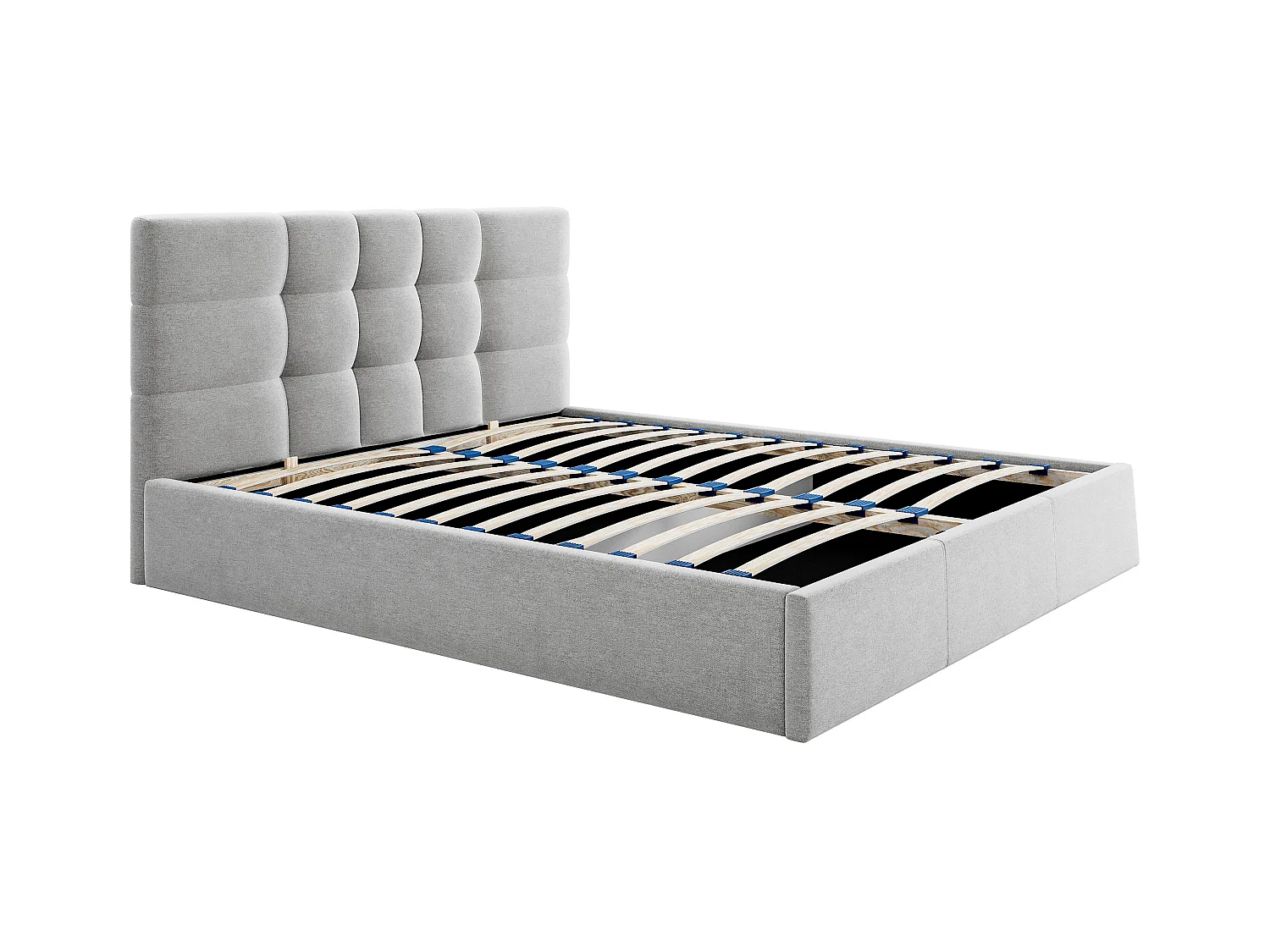 Lit coffre 160 x 200 cm - Tissu - Gris - ELIAVA de Pascal Morabito