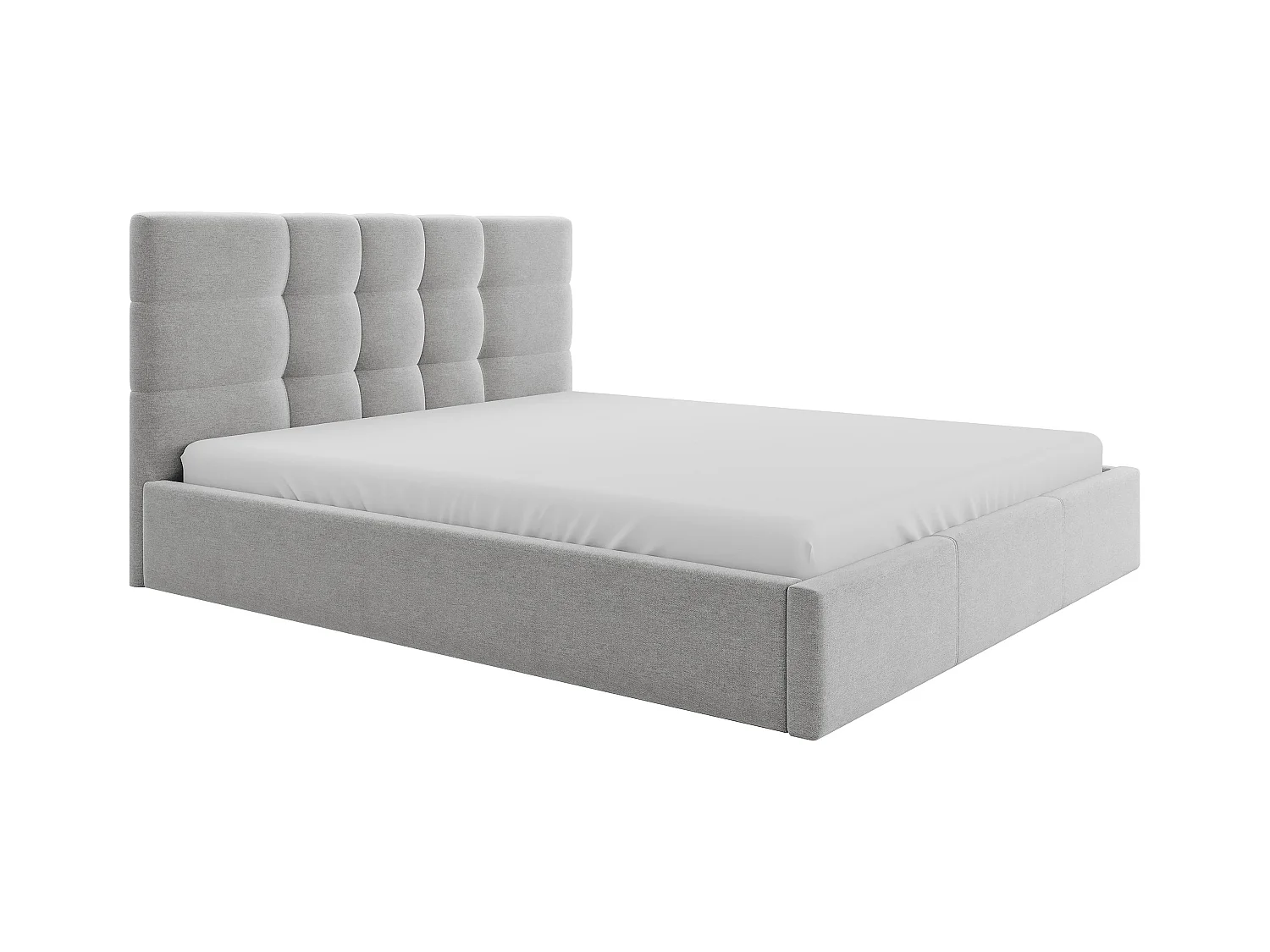 Lit coffre 160 x 200 cm - Tissu - Gris - ELIAVA de Pascal Morabito