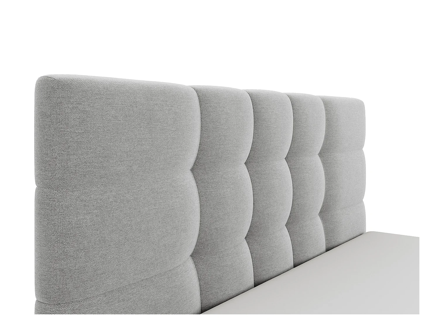 Lit coffre 160 x 200 cm - Tissu - Gris - ELIAVA de Pascal Morabito