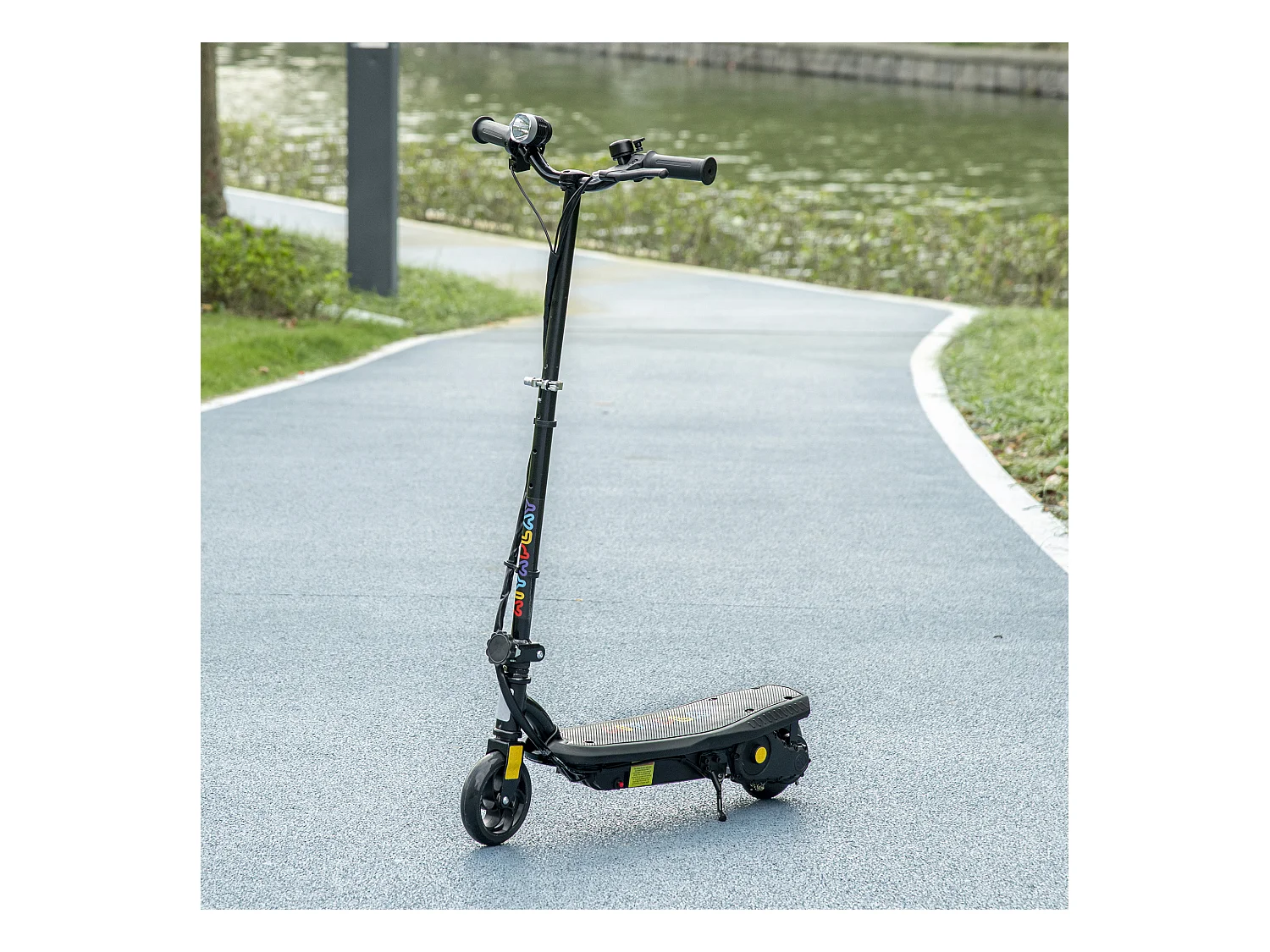 Trottinette électrique 120 W pliable pour enfant 7-14 ans 12 Km/h max. autonomie 10 Km max. noir