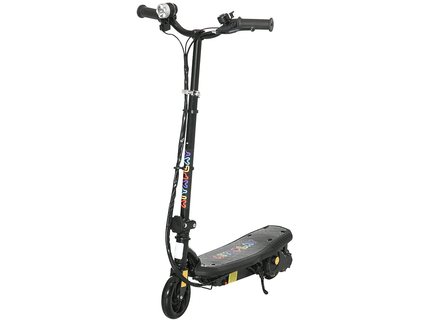 Trottinette électrique 120 W pliable pour enfant 7-14 ans 12 Km/h max. autonomie 10 Km max. noir
